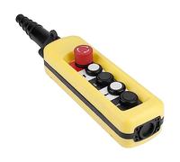 Oumefar Interruptor de Botón de Polipasto de Cadena de Grúa Controlador Colgante de Elevación 4 Botones de Control de Elevación de Polipasto de Plástico ABS Duradero para Operaciones