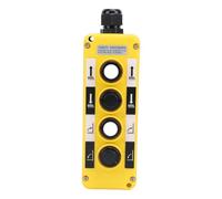 Oumefar Interruptor de Botón de Pulsador con Grúa Eléctrica 4 Vías Controlador de Grúa 4 Botones Controlador Industrial IP68 AC250V Impermeable 5A 500V 2A con Diseño de Botones