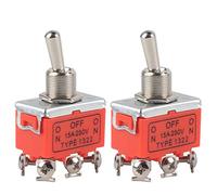 Oumefar Interruptor de Palanca, Interruptor de Motor de CC de 6 Pines 250 V 15 A con Material de Alta Temperatura, para Motores de CC Cepillados, Persianas Enrollables, Cortinas d