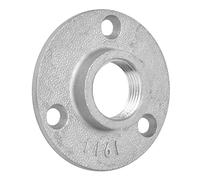 Oumefar Juego de 10 Bases de Brida DN20, Brida de Tubo de Aleación de Aluminio Duradera para Decoración y Fijación del Hogar, Diseño de 3 Orificios, Alta Resistencia de 70 Mm de Diámetro
