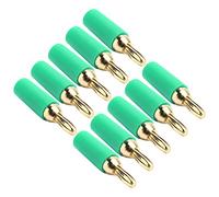 Oumefar Juego de Conectores Banana de Soldadura de 2,5 Mm de Latón Chapado en Oro para Máxima Transmisión de Señal, Kit de Conector Banana Macho de 10 Piezas con Diseño a Prueba de Explosiones,