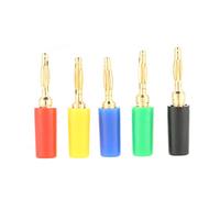Oumefar Juego de Conectores de Clavija de Plátano Transferencia de Señal Duradera para Amplificador de Instrumentos de Cable de Altavoz, 20 Piezas de 2 Mm de Colores Mezclados Sondas de Prueba de