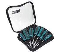 Oumefar Juego de Destornilladores de Vaso Herramientas Manuales de Manga Hexagonal Antideslizantes de Alta Dureza para Profesionales 7 Piezas de Acero 45# con Bolsa de Almacenamiento para