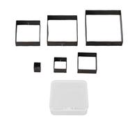 Oumefar Juego de Troqueles de Corte de Cuero de Acero de Aleación de 6 Piezas, 5 Mm, 10 Mm, 15, 20, 25, 30 de Longitud Lateral, con Tamaño y Forma Precisos para Artesa