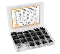 Oumefar Kit de Arandelas de Tuercas de Tornillo Juego de Acero Al Carbono M2 M3 M4 M5 con Roscas Suaves para Reparadores Profesionales, 1220 Piezas Tornillos Hexagonales de Cabeza Media Redonda