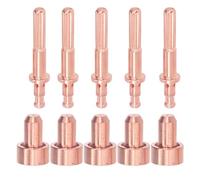 Oumefar Kit de Boquilla de Electrodo Cortador de Resistente a Altas Temperaturas para MC60 MC100, Material de Latón, Kit de Electrodo de Boquilla de 10 Piezas para Entusiastas de la Soldadura