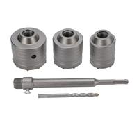 Oumefar Kit de Sierra Perforadora para Hormigón Perforación Eficiente y Duradera para Ladrillos Huecos Paredes de Cemento para Trabajadores de la Construcción Acero de Tungsteno YG8C Juego de 3