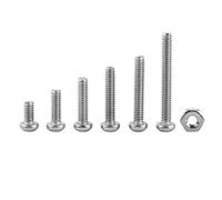 Oumefar Kit Surtido de Tornillos de Cabeza de Botón de Acero Inoxidable, Fuerte para Accesorios de Herramientas de Reparación para Electrodomésticos y Oficina, 230 Uds. M2