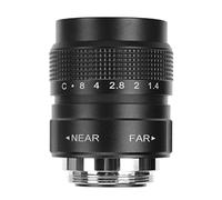Oumefar Lente CCTV de 25 Mm F1.4 Conducción de Luz Clara Eficiente para Bares Tienda Estacionamiento Casa Almacén Vidrio de Aluminio Ajuste Manual Lente de Cámara con Montura C para Bares, Tiendas