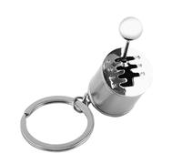 Oumefar - Llavero con forma de cambio de coche multicolor de aleación de metal llavero llavero modelo llavero perilla llavero regalo monederos (plata)