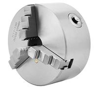 Oumefar Mandril Autocentrante de 3 Mordazas, Mandril de Torno Autocentrante Manual de 130 Mm y 5,1 Pulgadas, Orificio Pasante Grande de 3 Mordazas, con Orificio de 30 Mm para Máqu