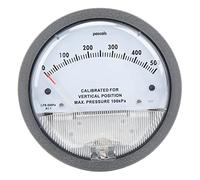 Oumefar Manómetro Diferencial, Manómetro de Dial de Aluminio NPT de 1/8 de Pulgada de Doble Puerto para HVAC, Flujo de Aire, Monitoreo de Filtros, Electrónica