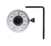 Oumefar Medidor de ángulo de Accionamiento Torsión Medidor Ajustable de 360 grados para una Medición Precisa que Se Adapta a Tareas de Sujeción de 1/2 Pulgada - Acero Al Cromo Vanadio + ABS