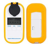 Oumefar Medidor de azúcar para Alimentos LCD Digital Jugo de Fruta Glucosa Probador Brix Refractómetro Brix Bebidas para Granja para Oficina para el hogar(DR102 High Concentration BRIX0-94%)