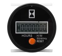 Oumefar Medidor de Horas Mecánico, Operación Simple, Uso Amplio, Medidor de Horas Digital para Maquinaria de Construcción, con Botón de Reinicio, para Compresores de Aire