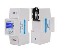 Oumefar Medidor de Vatios Hora DDS015M de bajo Consumo, Pantalla LCD para Medición de Potencia Monofásica, Se Puede Restablecer 230V para Uso Doméstico