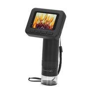 Oumefar Microscopio Digital Portátil de Mano, Aumento de 1000X, Pantalla IPS de 2 Pulgadas, Conexión USB a PC, 8 LED Ajustables para Estudiantes y Adultos.