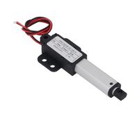 Oumefar Mini Actuador Lineal 24V DC, 50n Empuje 40 Mm de Carrera 15 Mm/s IPX4, Actuador de Movimiento Eléctrico de Aluminio