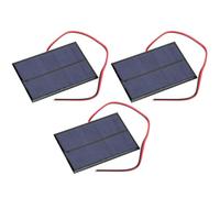 Oumefar Mini Panel Solar de Alta Eficiencia Módulo de Energía de 1 W para Juguetes Solares de Bricolaje, Panel Solar de 3 Piezas para Luces Solares de Césped, de 5 V 200 MA para Cargadores de
