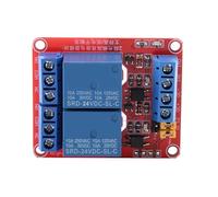 Oumefar Módulo de placa de relé de disparo de bajo de 2 canales DC 10A Relé de aislamiento de optoacoplador doble AC 250V DC 30V para control PLC(24V)