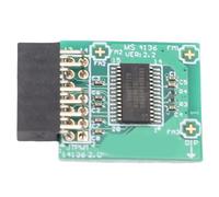 Oumefar Módulo de Seguridad de Cifrado TPM 2.0, Interfaz SPI MS 4136 de 14 Pines para Módulo de Plataforma Confiable de Placa Base