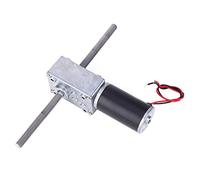 Oumefar Motor de Engranaje Metálico de Doble Eje de 12 V, Rosca de Tornillo M8 de Operación de Metal Fuerte, con Rosca Derecha e Izquierda para Movimiento Relativo y Opuesto (Relación de reducción