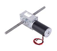 Oumefar Motor de Engranaje Metálico de Doble Eje de 12 V, Rosca de Tornillo M8 de Operación de Metal Fuerte, con Rosca Derecha e Izquierda para Movimiento Relativo y Opuesto (Relación de reducción