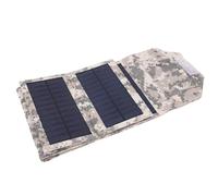 Oumefar Panel Solar Plegable de 12 W Policristalino de Carga Rápida con Salida USB, Panel Solar para Acampar Al Aire Libre, Senderismo, Cargador de Portátil para Acampar y Senderismo