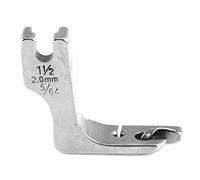 Oumefar - Pie de Cremallera Industrial Universal para máquina de Coser prensatelas con Cremallera, Dobladillo Enrollado para reemplazo de Cama Plana de una Sola Aguja (2,0 mm)