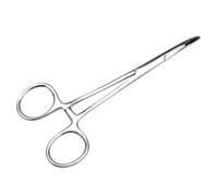 Oumefar Pinzas de acero inoxidable para mascotas, tijeras de aseo para el hogar para perros limpieza facial pinza recta(Small)