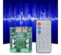 Oumefar Placa Amplificadora de Doble Canal, Potente 50W + 50W, Soporte Bluetooth 5.0 con Control Remoto para Uso de Audio en el Hogar