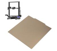 Oumefar Placa de Construcción de PEI con Textura de 320x310 Mm Plataforma de Cama de Impresión de Doble Cara, Hoja de Acero Flexible para CR-10S Pro V2, Ender 3 Máximo Impresoras 3D