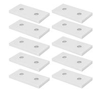Oumefar Placa de Unión Plana de Aluminio Resistente, 10 Uds., Flexibilidad Infinita para Conexión de Extensión Lineal para Trabajadores de Estructuras de Marco de Aluminio (4040)