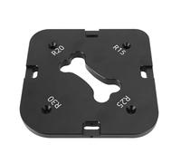 Oumefar Plantilla de Plantilla de Esquina de Radio de Esquina Redonda de Aleación de Aluminio Duradera para Carpintería, 4 en 1 para Molduras de Muebles, R15 R20 R25 R30 para Entusiastas del Bricolaje