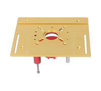 Oumefar Plataforma Elevadora de Enrutador de Elevación de Enrutador Elevador de con Manivela Ajuste de de 47 Mm para Carpintería Mesa de S8-2 En (Oro)