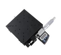 Oumefar Platina Lineal de Rodillos Cruzados, Plataforma Micrométrica Digital de 120x120 Mm