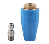Oumefar Potente boquilla giratoria, boquilla turbo para manguera eléctrica, boquillas giratorias para lavadora a presión de 1/4, diámetro del agujero de 2,5 PSI, se multiplica en potencia de fregado