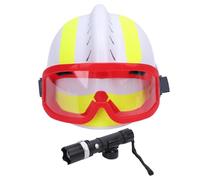 Oumefar Rescate Casco Búsqueda Rescate Trabajo de Seguridad de Sombrero Duro a la Casco Ajustable de PC con Diseño Reflectante de Luz para Sitios de Construcción Mineros Viajes (White)