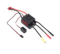 Oumefar Sensor ESC sin Cepillado Ajustable 45A con Varios Enchufes T de Protección Rojo para un Automóvil RC 1/10, RC sin Escobillas ESC