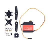 Oumefar Servomotor de 20 KG, Servo RC con Engranaje Totalmente Metálico, Control Lineal de bajo Ruido con Rodamiento de Bolas Doble y Cable de Silicona para
