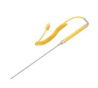 Oumefar Sonda de Inmersión de Respuesta Rápida de Termopar Tipo K para Detección de Líquidos y Aceites Sonda de Termómetro de Plástico de Ingeniería para LCD, Industria Automotriz