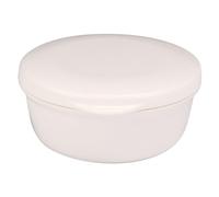 Oumefar Soporte de Plato de Caja de de Forma Redonda Compacta con Cubierta de Placa de Drenaje para la Cocina de Baño de Viaje de Plástico de 3.8 Pulgadas de Diámetro