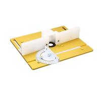 Oumefar Tablero Abatible de Aleación de Aluminio, Placa de Inserción de Mesa de Enrutador Duradera para Entusiastas de la Carpintería, Tablero Abatible de Superficie de Mesa para Diseños Detallados