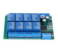 Oumefar Tablero de relé Programable de 8 Canales 12 V para Varios Electrodomésticos, Módulo de Control de Voltaje de 10 A para Automatización del Hogar, 1 Pieza