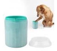 Oumefar - Taza de limpieza de patas de perro extraíble para mascotas (herramienta de limpieza de pies de perro, con cerdas de silicona flexible(Verde)
