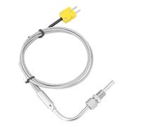 Oumefar Termopar Tipo EGT K, Punta Expuesta para Respuesta Rápida, con Conector Tipo Mini K para Sonda de Temperatura de Gases de Escape