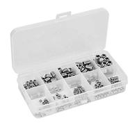 Oumefar Tornillos de Fijación de Extremo Cóncavo Hexagonal de Acero Inoxidable para Kits de Bricolaje, Kit de Herramientas de Hardware Duradero para Manitas y Artesanos, 245 Piezas