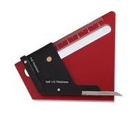 Oumefar Trazador de Carpintería, Herramienta de Marcado de Línea Central de Aleación de Aluminio con Escalas Transparentes para Sierra de Mesa, Taladro, Prensa, Sierra de Cinta de