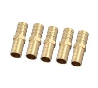 Oumefar Tubo Conector de Manguera de 2 Vías de Latón con Púas, para Aire, Agua, Gas, Conector Recto de 6/8/10/12/14/16/20 Mm (10mm(5 uds))