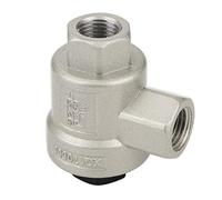 Oumefar Válvula de Control de Flujo de Aire de Escape Rápido de Aleación de Aluminio para Válvula de Liberación de Aire del Cilindro Conector Roscado G1/4 para Inversión Rápida del Cilindro,